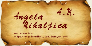 Angela Mihaljica vizit kartica